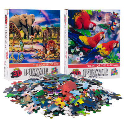 300pc wild life parrots 3d puzzle -- 6 per case