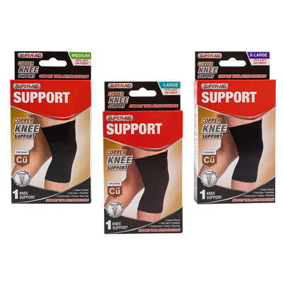 super- aid knee support- m l xl -- 24 per case