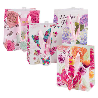 mother s day gift bag- medium- 4 assortments -- 48 per case