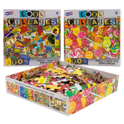 300pc cool collages puzzle -- 6 per case