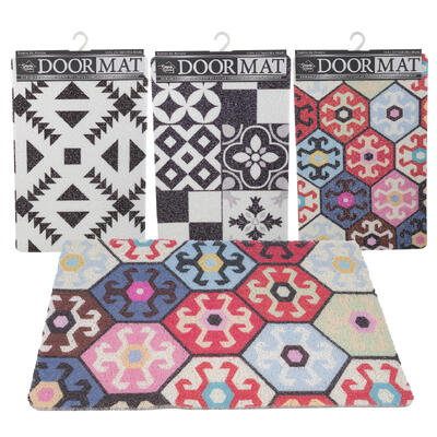 door mat- 23.7 x15.8 - 3 assorted designs -- 24 per case