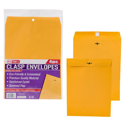 proffice 4pc clasp mailer- 10 x13 - yellow -- 48 per case