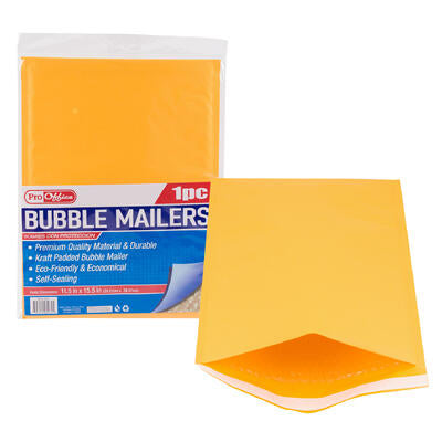 proffice 4pc bubble mailer- 11.5 x15.5 - yellow -- 48 per case