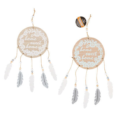 dreamcatcher hanging decor- 18 - 2 assortments -- 36 per case