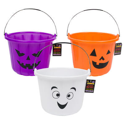 halloween pumpkin bucket- 9 - 3 assortments -- 24 per case