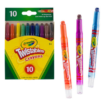 crayola 10ct mini twistables crayons -- 24 per case