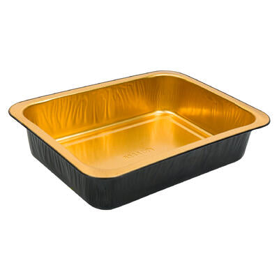 2pk bake pan- 8 x6 - black and gold -- 12 per case