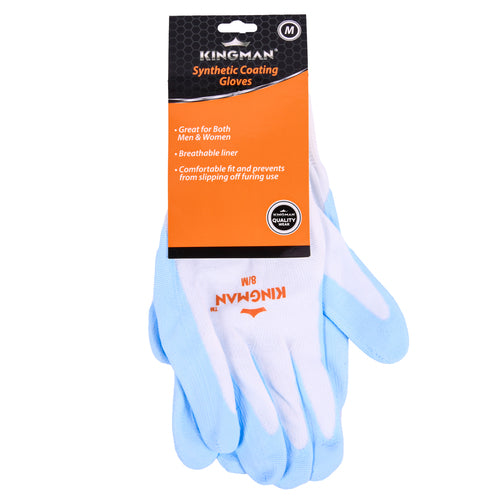 kingman glove medium synthetic coated -- 12 per box
