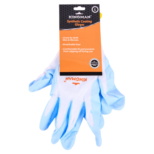 kingman glove large synthetic coated -- 12 per box