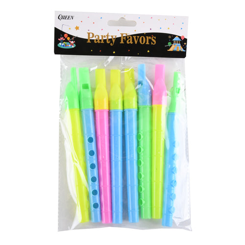 party favors toy flute 8ct asst color 4469 -- 12 per box