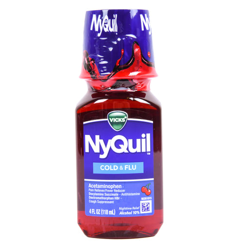 nyquil cold flu acetaminophen 4 oz -- 16 per case