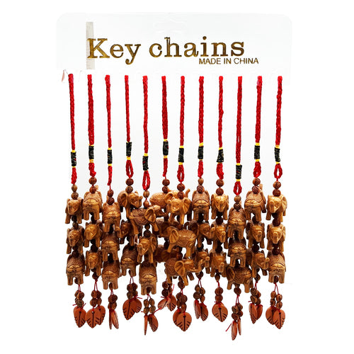 key chain w three elephants 4532 -- 12 per box