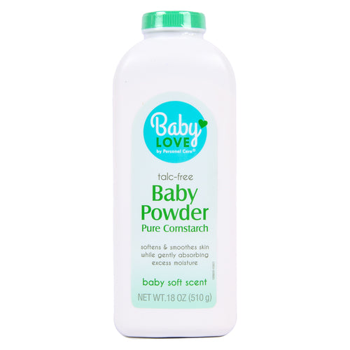 baby love cornstarch baby powder 18 oz -- 12 per case