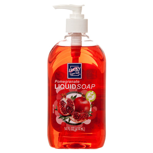 lucky liquid soap pomegranate 14oz -- 12 per case