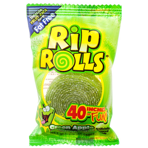 rip roll sour candy apple  - bulk -- 24 per box