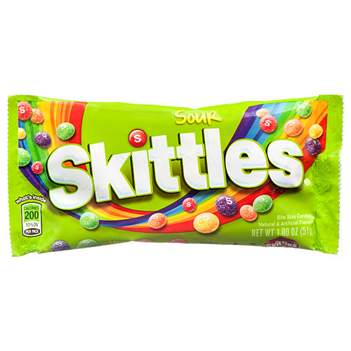 skittles sours 1.8 oz - bulk  -- 24 per box