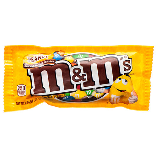 m&m 1.74 oz peanut chocolate candies -  -- 48 per box