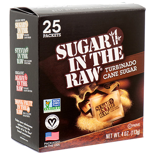 sugar in the raw - 25 pack -- 12 per case