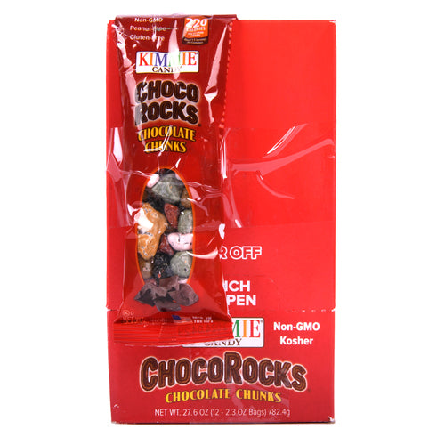 kimmie candy choco rocks chocolate chunks -- 12 per box