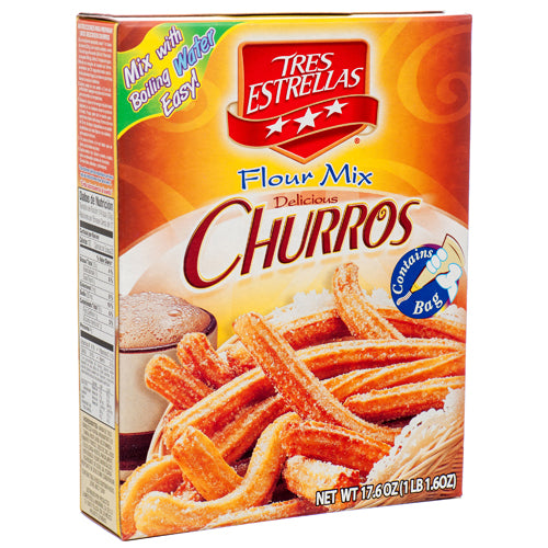 tres estrellas churro flour 17.6 oz -  -- 12 per case