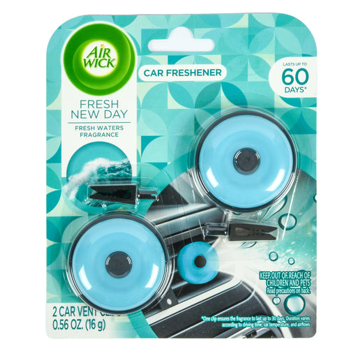 airwick car freshener new day scent 2 vents -- 16 per case