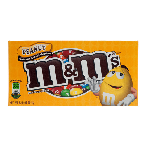 m&m's peanut candy - 3.1 ounce box -- 12 per case