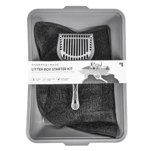 sharper image 3 set litter box starter kit 90737 -- 12 per case