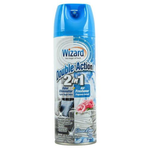 wizard double action 2in1 clean linen 12 oz -- 12 per case