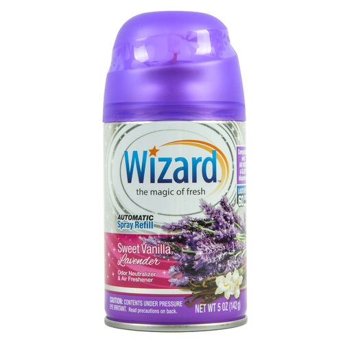 wizard automatic spray refill sweet vanilla 5 oz -- 12 per case