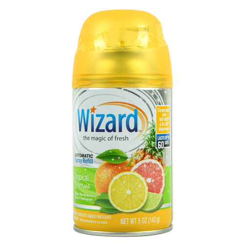 wizard automatic spray refill tropical citrus 5 oz -- 12 per case