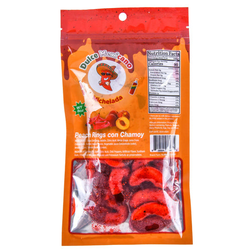 peach rings chile chamoy dulce mexicano -- 12 per case