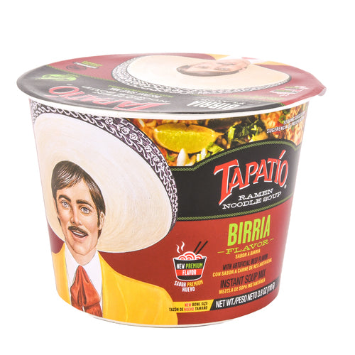 tapatio ramen bowl 3.8 oz birria -- 6 per case