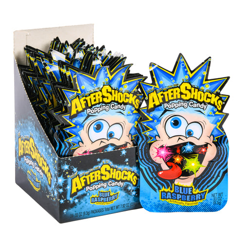 aftershocks popping candy blue raspberry .33 oz. 24ct. -- 24 per box