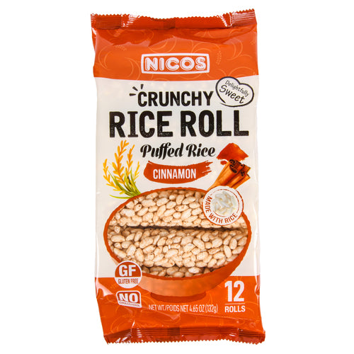 nicos crunch rice roll cinnamon 4.65oz 12ct. -- 6 per case