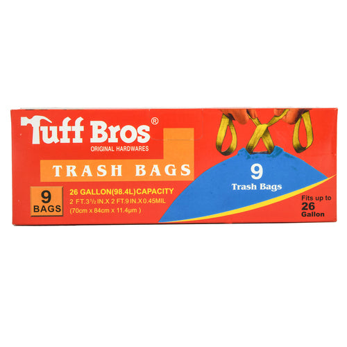 trash bags 26gal 9ct -- 24 per case