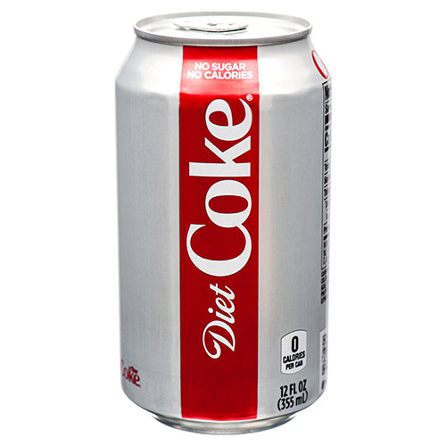 diet coke 12oz cans  -- 12 per case