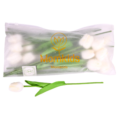 artificial flower tulip white single -- 20 per box