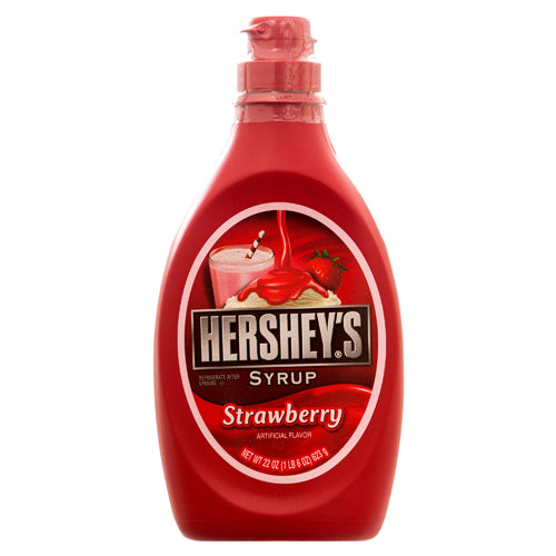 hersheys strawberry syrup bottle - 2 pack -- 12 per case