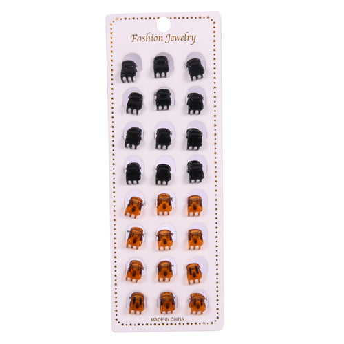 hair jaw clip 24pc black brown -- 12 per box