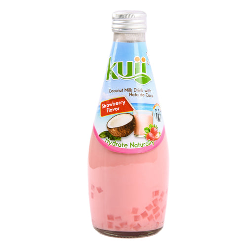 kuii coconut milk w nata de coco fresa 290ml -- 12 per case