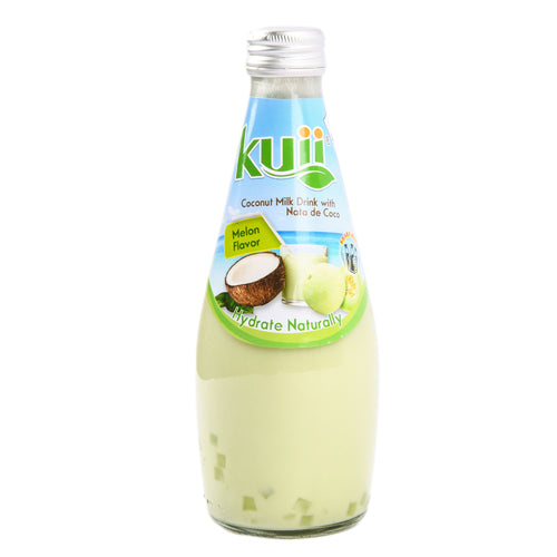 kuii coconut milk w nata de coco melon 290ml -- 12 per case