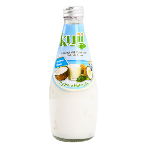 kuii coconut milk w nata de coco original 290ml -- 12 per case