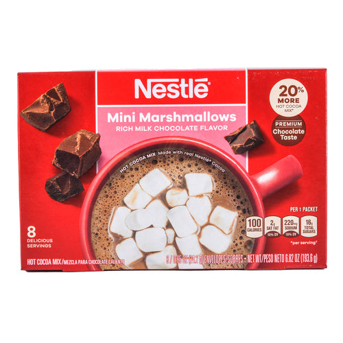 nestle hot cocoa 8 ct marshmallow -- 12 per case