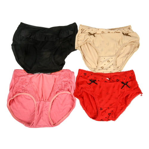 women panty w lace ribbon asst size design -- 10 per box