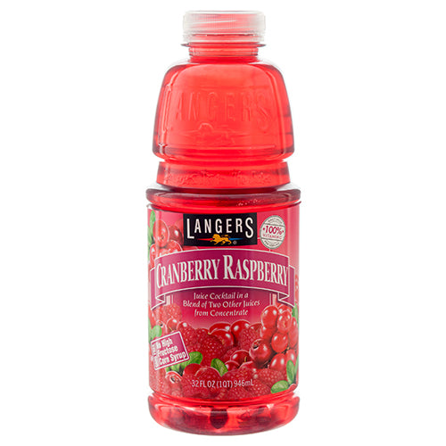 langers cran raspberry juice 32 oz - bulk  -- 12 per case