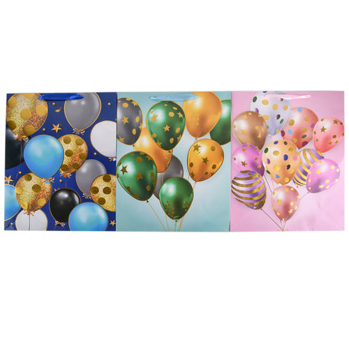 gift bag balloons lg asst colors -- 12 per box