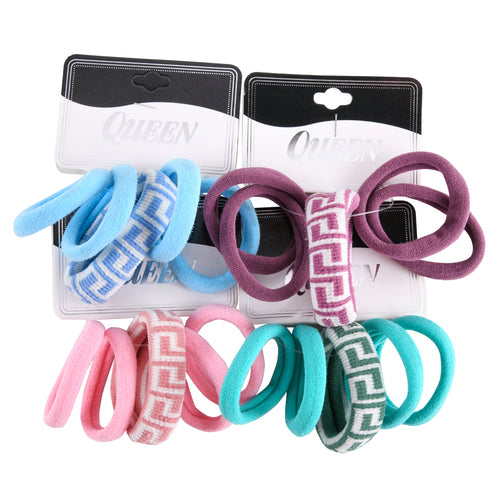 hair ties 4 asst colors 5-ct -- 12 per box