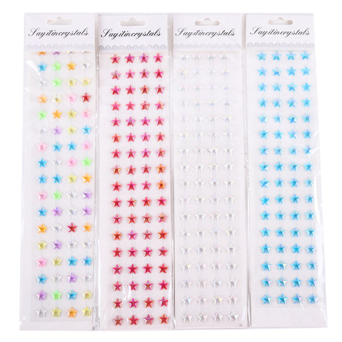 star glue on crystal gems 4 asst colors -- 12 per box