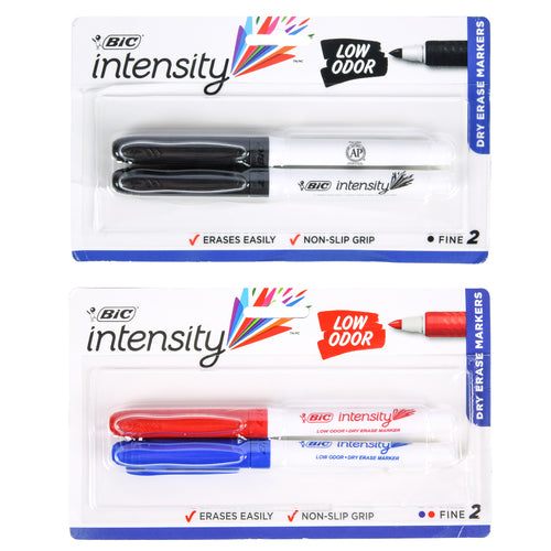 bic dry erase marker asst col red blue black 2-pk -- 24 per case