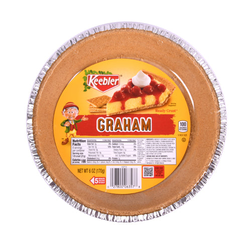 keebler crust graham pie 6oz -- 12 per case